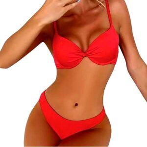 BRAND NEW ZAFUL FOREVER YOUTH 2-PIECE SILKY MATERIALS PADDED  BRA CUP SWIMSUITS